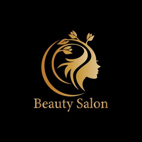 Logo for a beauty salon by the beauty sa... | Premium Vector #Freepik #vector #salon #beauty-salon #luxury-logo #beauty-care Beauty Parlour Name, Logo Salon Beauty, Beauty Parlour Logo, Parlour Names, Beauty Salon Logo Design, Salon Wallpaper, Lounge Logo, Bna Brand New Animal, Hair Stylist Logo