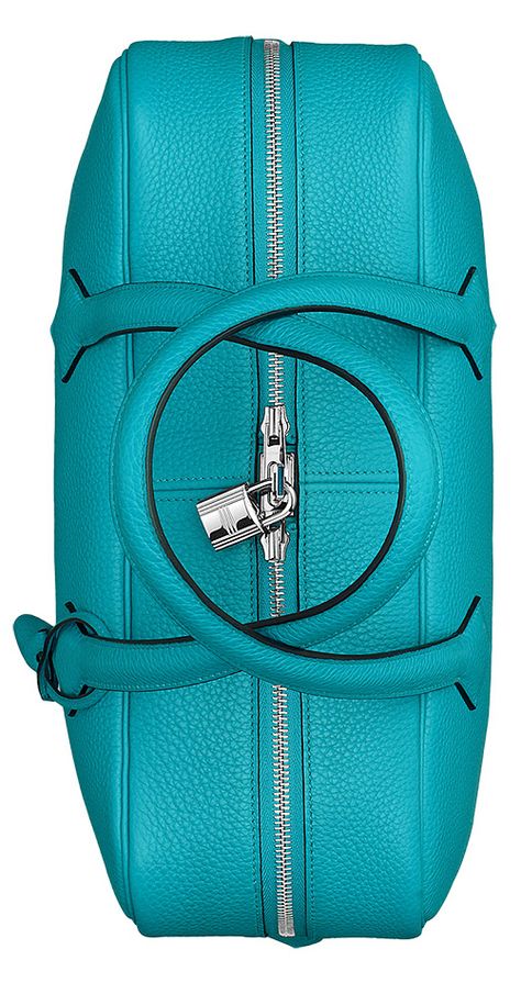 Hermes - Victoria II, Turquoise Leather Handbag. Pic2 Hermes Victoria, Backpacks Luxury, Vogue Shoot, Turquoise Fashion, Teal Leather, Turquoise Leather, Shades Of Turquoise, Aqua Turquoise, Lavender Blue