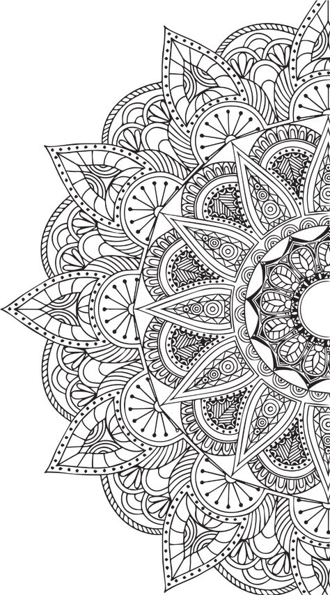 Mandala Drawing Black And White, Mandala To Color, Hd Coloring Pages, Mandala Drawing Coloring, Free Mandala Patterns, Mandala Art Black And White, Mandala Vector Design, White Mandala Art, Mandala Art Designs