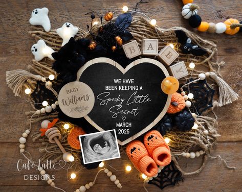 Halloween Pregnancy Announcement Digital, Pregnancy Announcement Template Social Media, Baby Announcement Halloween, Editable DIY Template Spooky Birth Announcement, Pregnant Halloween Announcement, Big Sister Fall Announcement, Pumpkin Announcement Pregnancy, Spooky Pregnancy Announcement, Cute Ways To Announce Pregnancy, October Baby Announcement, October Pregnancy Announcement, Unexpected Pregnancy Announcement