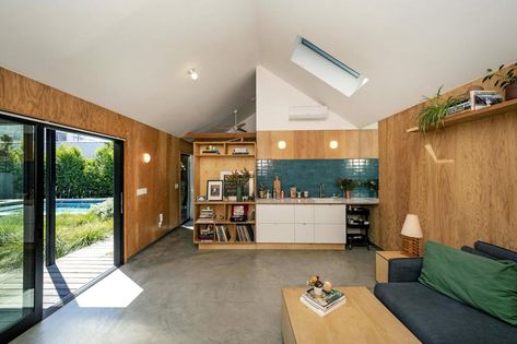 Adu Ideas, Converted Garage, Family Backyard, Plywood Walls, Garage Remodel, Accessory Dwelling Unit, Garage Conversion, Garage Apartment, Residential Architecture