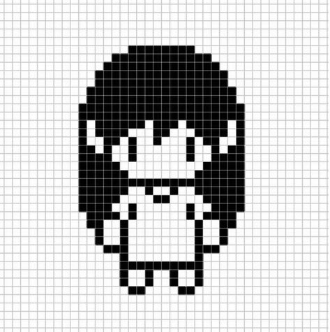 Omori Pixel Art Grid, Graph Crochet, Easy Pixel Art, Pixel Art Templates, Pixel Drawing, Perler Bead Templates, Anime Drawing Books, Pixel Crochet, Pixel Art Grid