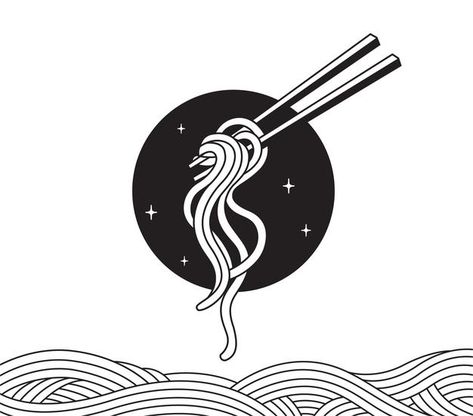 Spicy Ramen Noodles, Noodle Doodle, Noodle Art, Vietnam Tattoo, Food Tattoos, Doodle Background, Japanese Logo, Japanese Drawings, Asian Noodles