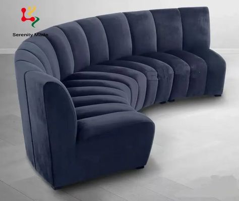 Eichholtz Sofa, Circular Couch, White Furniture Living Room, Round Sofa, Luxury Modern Furniture, Modul Sofa, Living Room Sofa Design, Curved Sofa, Blue Sofa