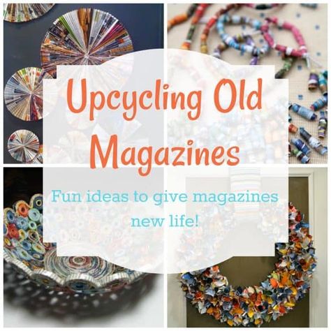 Upcycle Magazines, Old Magazine Crafts, Recycled Magazine Crafts, Diy Recycled Projects, Recycled Magazine, Recycled Magazines, Book Page Crafts, Magazine Crafts, Organized Mom