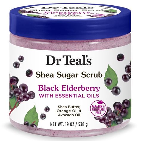 Skin Essential Oils, Dr Teals, Black Elderberry, Best Body Scrub, Hand Scrub, Essential Oils For Skin, Sugar Body Scrub, Sugar Body, Orange Oil