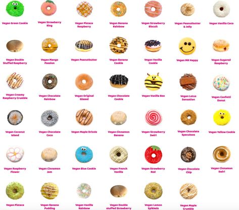 In an Effort to Increase Plant-Based Offerings, Dunkin' Has Added 41 Vegan Doughnuts to Its Belgium Menu Dunkin Donuts Donut Flavors, Dunkin Donuts Menu, Sausage Breakfast Sandwich, Vegan Banana Pudding, Vegan Chocolate Cookies, Vegan Doughnuts, Donut Flavors, Vegan Donuts, Vegetarian Menu