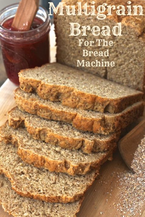 Bread Machine Recipes Healthy, Multigrain Bread Recipe, Easy Bread Machine Recipes, Best Bread Machine, Bread Machine Recipe, Multi Grain Bread, Multigrain Bread, Bread Maker Recipes, Hot Bread