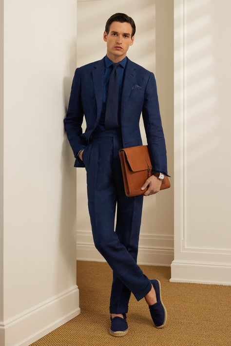 Ralph Lauren Purple Label Men’s Spring 2024 Office Old Money, Ralph Lauren Purple Label Men, Old Money Fashion, 2024 Menswear, Ralph Lauren Suits, Money Fashion, Casual Menswear, Ralph Lauren Menswear, Purple Label