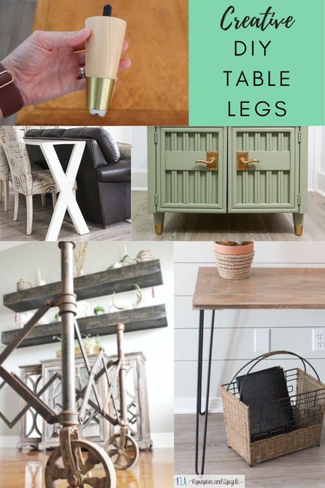 Creative DIY table legs are a great way to add a unique touch to any table. Whether you’re looking to create a rustic farmhouse-style table … The post Creative DIY Table Legs: Unique Ideas to Elevate Your Furniture appeared first on Repurpose and Upcycle. Diy Table Legs Wood, Wood Table Legs Ideas, Table Leg Ideas, Dining Room Table Legs, Diy Wooden Table, Upcycle Home, Diy Table Legs, Recycling Crafts, Wood Furniture Legs