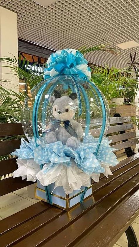 Mother's Day Balloon Decorations, Baloon Diy, Balloon Bouquet Diy, Baby Boy Decorations, Bubble Gift, Baby Shower Theme Decorations, Clear Balloons, Baby Balloon, Handmade Birthday Gifts