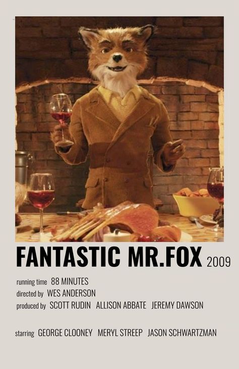 Fox Minimalist, Mr Fox Wallpaper, Mr Fox Movie, Fantastic Mr Fox Movie, Film Bro, The Fall Movie, Stop Motion Movies, Minimalist Polaroid Poster, Fantastic Fox