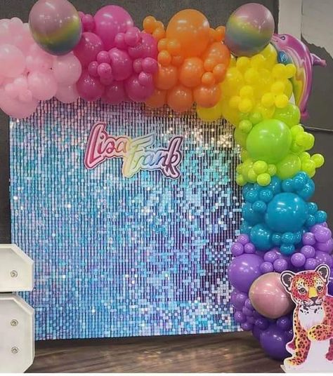 Lisa Frank 40th Birthday, Lisa Frank Birthday Party Ideas, Lisa Frank Birthday Party Decorations, Lisa Frank Party Ideas, Fourever Wild, Lisa Frank Birthday, 2000s Party Theme, Lisa Frank Party, Lisa Frank Birthday Party