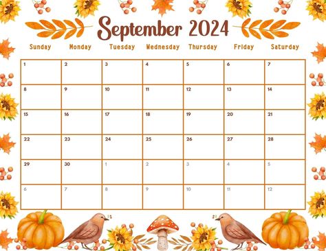 These free monthly calendar printables are for the month of September! The cute fall calendar is a printable PDF-perfect for a classroom! September Calendar Printable, Fall Calendar, Air Force Birthday, Homeschool Calendar, Free Monthly Calendar, National Grandparents Day, Blank Monthly Calendar, September Calendar, January Calendar