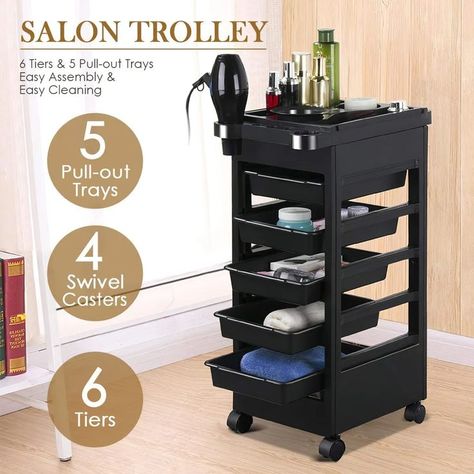 Now: $69.96 #hairdressing #trolley #salon #toolcart #furniture #hairstyling #shelves Pixie Blonde Hair, Beauty Salon Hair Dryer, Business Lashes, Hairdressing Trolley, Shampoo Station, Hair Equipment, Flat Iron Holder, Salon Storage, Hair Salon Supplies