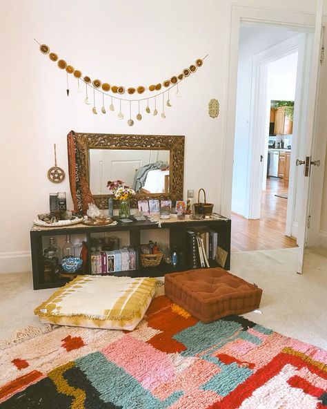 Sacred space, right at home 🏠✨ Creating a spiritual altar isn’t just decor - it’s your personal power spot! 🔮💫 Whether it’s a tiny corner or a whole room, your altar is where: • Intentions become reality 🌟 • Stress melts away 😌 • You connect with your higher self 🧘‍♀️ • Magic happens daily ✨ My altar essentials: 📿 Meaningful symbols 🕯️ Candles for ambiance 🌿 Nature elements 📓 Journal for reflections Remember, there’s no ‘right’ way - your altar should vibe with YOU! 💖 See a few of our fa... Alters Spiritual Ideas, Floor Altar, Alter Ideas Spiritual, Zen Room Ideas, Altar Essentials, Spiritual Altar Ideas, Sacred Space At Home, Altar Ideas Sacred Space, Office Altar