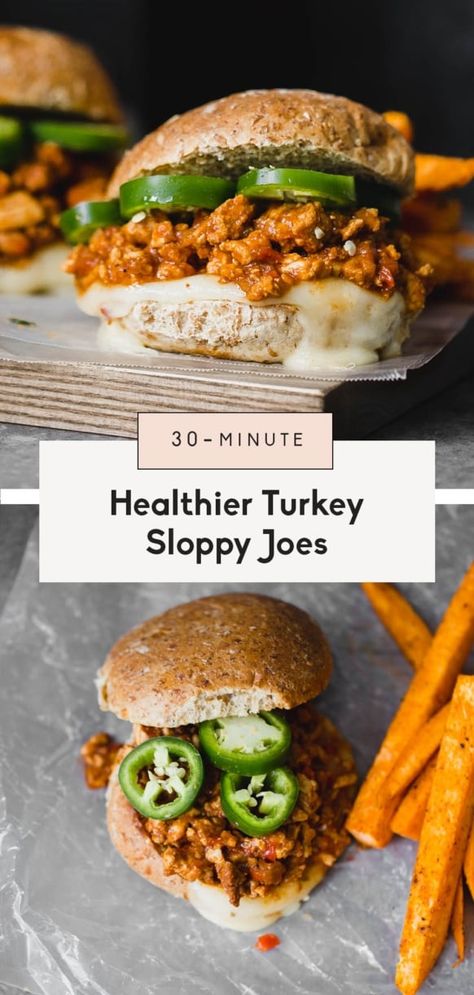 Turkey Sloppy Joe Recipe, Turkey Sloppy Joes Recipe, Healthy Sloppy Joe Recipe, Low Sugar Bbq Sauce, Sweet Potato Bbq, Gluten Free Hamburger Buns, Healthy Sloppy Joes, Homemade Sloppy Joe Sauce, Turkey Sloppy Joes