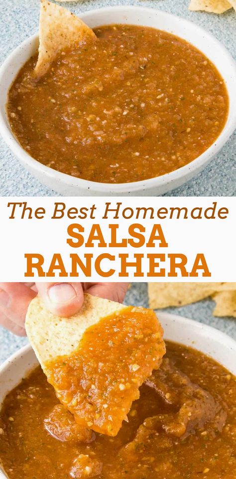 Spice up your next meal with this mouthwatering DIY Salsa Ranchera recipe! Perfect for topping tacos, dipping tortilla chips, or adding a zesty kick to your favorite dishes. This easy-to-follow guide will have you crafting a delicious, authentic salsa right in your own kitchen. Packed with fresh ingredients and bursting with flavor, it's sure to become a staple in your culinary repertoire. Get ready to impress your friends and family with this homemade salsa that tastes like it came straight from a Mexican restaurant. Diy Salsa, Authentic Salsa, Salsa Ranchera, Mexican Salsa Recipes, Mexican Salsa, Homemade Salsa, Salsa Recipe, Fresh Ingredients, Mexican Restaurant