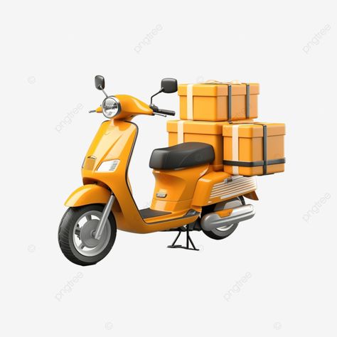 3d illustration delivery bike in logistic Logistic Graphic Design, Delivery 3d Illustration, Logistic Logo Design, Logistic Illustration, Bike Delivery, Delivery Bike, 3pl Logistics, Transparent Image, 3d Illustration