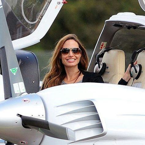 A pilot Pilots License, Adventurous Travel, Angelina Jolie Photos, Flying Lessons, Jolie Pitt, Air Transport, Julie Andrews, Pilot Sunglasses, Stana Katic