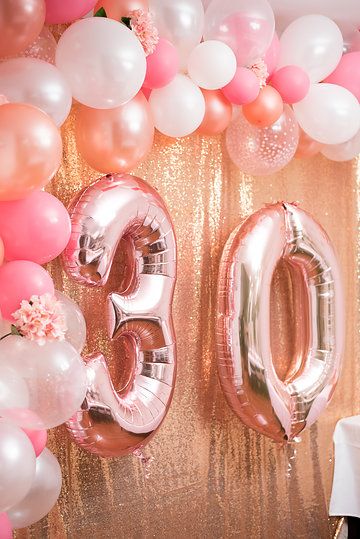 Rose Gold 30th Birthday 30th Birthday Party For Her, Birthday Party Decorations For Women, Gold 30th Birthday, 30th Birthday Party Themes, 2023 Birthday, 30th Birthday Ideas For Women, 30th Bday Party, 30th Birthday Themes, 30th Birthday Bash