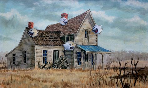 26 Video Game Wall Art Parody Prints That Will Blow Your Mind - DiscoverGeek | Search Engine for Geek Merchandise Thrift Store Painting, Store Painting, Thrift Store Art, Video Game Wall Art, Thrift Store Crafts, Art Parody, Postcard Printing, Old Paintings, Metroid