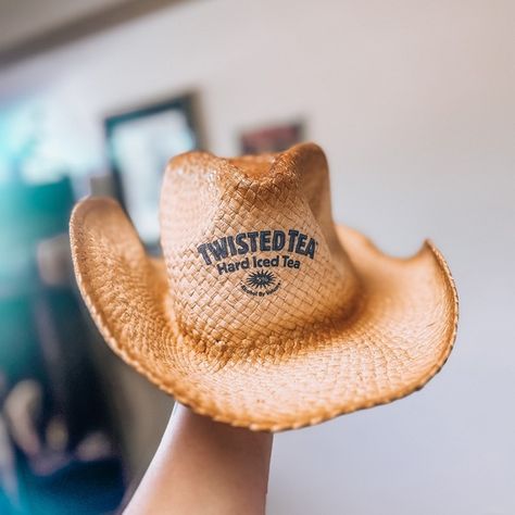 T W I S T E D Tea | Straw Cowboy Hat Twisted Tea Cowboy Hat, Twisted Tea, Straw Cowboy Hat, Festival Hat, Tea Accessories, Cowboy Hat, Cowboy Hats, Dream Wedding, Ash