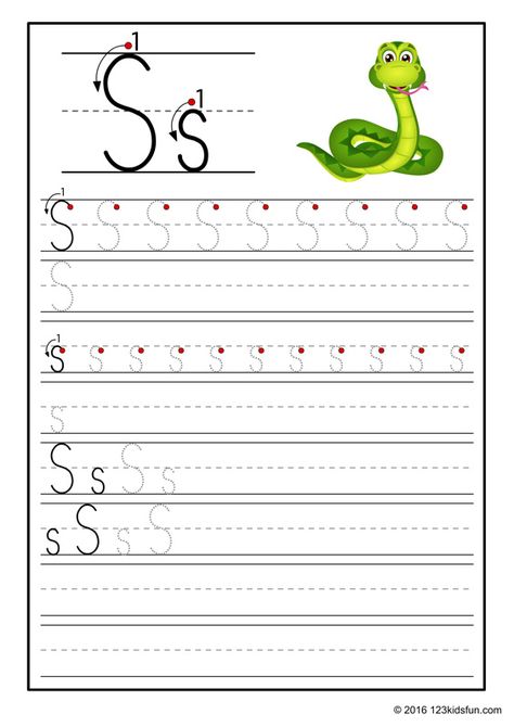 Letterland Worksheets Free Printable, Letter S Tracing Worksheet, Letter S Worksheets Kindergarten, Trace The Letters Worksheet, Letter S Preschool Activities, S Worksheets For Preschool, S Tracing Worksheet, Letter S Worksheets For Preschool, Letter A Handwriting