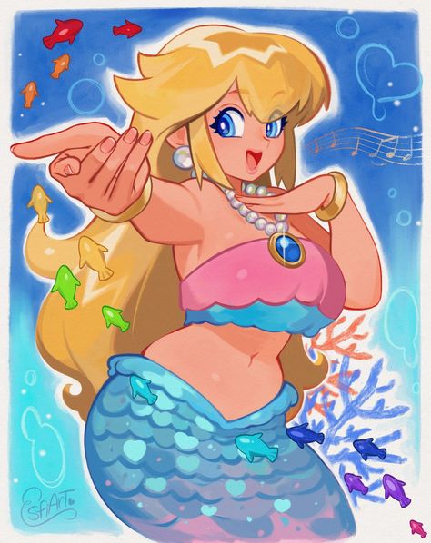 Steph ✨🦜 on X: "Mermaid Princess Peach 🐟✨ #PrincessPeachShowtime https://t.co/NTnMh30nL9" / X Princess Peach Showtime Fanart, Mermaid Peach, Michael And Jeremy Fanart, Oc Sheet Character Design, Peach Rosalina, Princess Peach Cosplay, Peach Cosplay, Super Princess Peach, Peach Mario