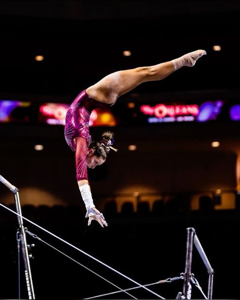 Gymnastics Uneven Bars, Uneven Bars Gymnastics, Bars Gymnastics, Gymnastics Bars, Gymnastics Camp, Oklahoma University, Gymnastics Quotes, Uneven Bars, Gymnastics Photos