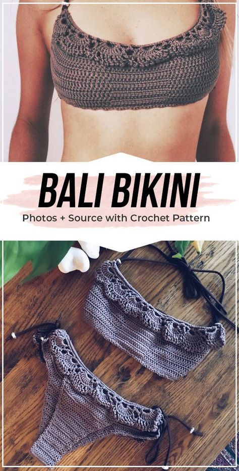 crochet The Bali Bikini free pattern - free crochet Bikini pattern Bra Crochet Pattern, Crochet Lingerie, Crochet Bathing Suits, Bikinis Crochet, Crochet Bra, Crochet Swimwear, Swimsuit Pattern, Crochet Bralette, Crochet Diy