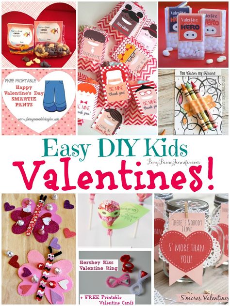 Nowadays, the valentines kids hand out are MUCH more complicated! I've scoured the internet and found some super cute and Easy DIY Kids Valentines! Diy Valentine's Gifts For Kids, Valentine Gift For Daughter, Homemade Valentines Gift, Valentines Diy Kids, Handmade Valentine Gifts, Easy Valentine Crafts, Valentine Gifts For Kids, Toddler Valentines, Diy Gifts For Kids