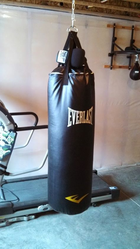 Everlast Heavy Bag installed in my basement Boxing Fake Story, Everlast Boxing, Boxing Punching Bag, Boxing Bag, Fitness Vision Board, Boxing Bags, Gym Pictures, Boxing Quotes, Boxing Girl