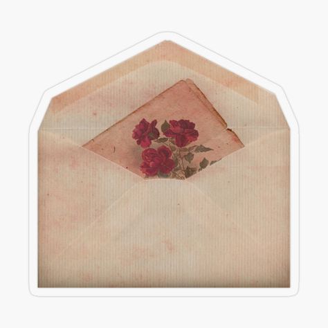 Old Stickers Aesthetic, Coquette Cutouts, Vintage Roses Aesthetic, Pink Vintage Stickers, Vintage Envelope Aesthetic, Old Stickers Vintage, Vintage Letters Aesthetic, Envelope Aesthetic, Journaling Prints