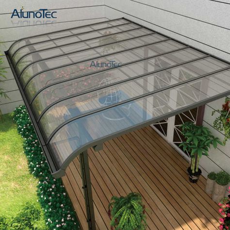 Roof Canopy, Cover Patio, House Roof Design, Rooftop Terrace Design, Rooftop Design, Mobile Home Porch, Garden Canopy, Pergola Design, Aluminum Pergola