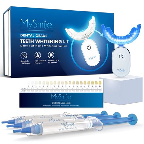 Teeth Whitening Kit, Ualans Teeth Whitener with 32X LED Blue Red Light, 35% Carbamide Peroxide Whitening Gel, Soothing Gel, IPX6 Waterproof, 10 Minute Timer, USB Charging, Remove Tooth Stains Teeth Whitner, Teeth Whiting At Home, Mouth Spray, Tooth Cleaning, Teeth Whitening Remedies, Teeth Whitening Gel, Coffee Stain, Bathroom Stuff, Effects Makeup