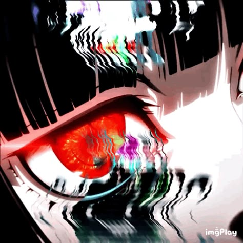 Cybergoth Anime, Icon Gif, Yumeko Jabami, Dark Wallpaper Iphone, Scary Art, Aesthetic Gif, Anime Eyes, Animated Icons, Anime Oc