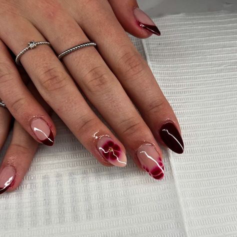 Red blooming gel nails♥️✨ Products used: Royal red- pink Gellac Marshmallow nude- pink Gellac -♥️✨ #pinkgellac #nailsnailsnails #nails #nail #nailinspo #nailfie #partynails #pinknails #fallnails #autumnnails #nails2inspire #nailsalon #rednails #pinknails #dutchnails #nailart #nailsofinstagram #valentinesnails #birthdaynails #bluenails #vanillanails New Years Nails Blooming Gel, Pink Gellac Blooming Gel, Beetles Blooming Gel Ideas, Cute Blooming Gel Nails, Black Blooming Gel Nails, Red Blooming Gel Nails, Gel Nails Products, Nails With Blooming Gel, Blooming Gel Designs