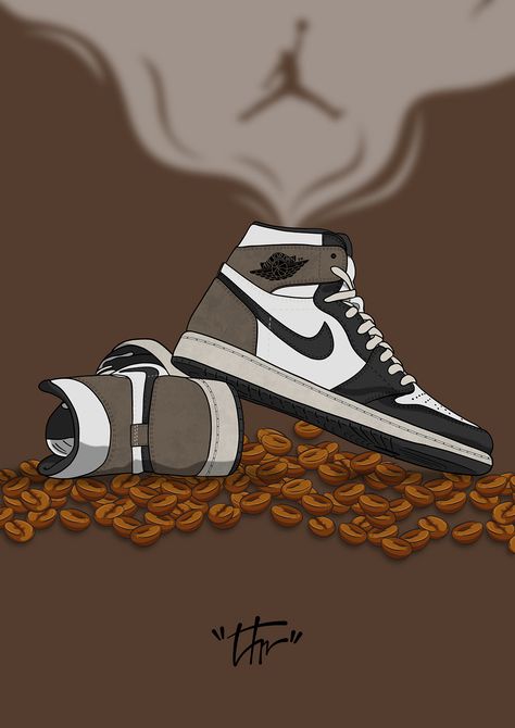 Jordan 1 Retro High Dark Mocha on Behance Jordan Shoes Wallpaper, Jordan Wallpaper, Best Sandals For Men, Sneakers Illustration, Sneakers Wallpaper, Sneaker Posters, Shoes Wallpaper, Dr Shoes, Jordan Shoes Girls