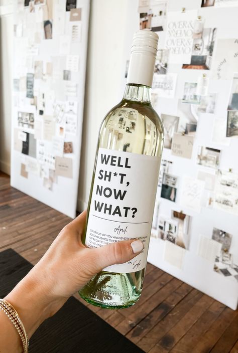 Ways To Decorate Your Apartment, Funny White Elephant Gifts, Masters Graduation Gift, Ways To Make Friends, Small Apartment Ideas, Graduation Wine Labels, Custom Wine Bottle Labels, Personalized Wine Bottle, Dorm Hacks