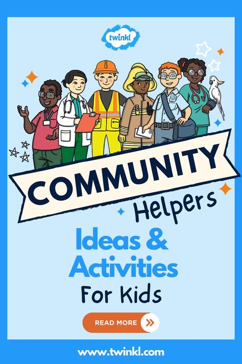 Community Helpers Ideas and Activities Community Helpers Activity, Community Service Projects, Community Activities, Interactive Lessons, Community Helpers, Class Schedule, Service Projects, Community Service, Kids Reading