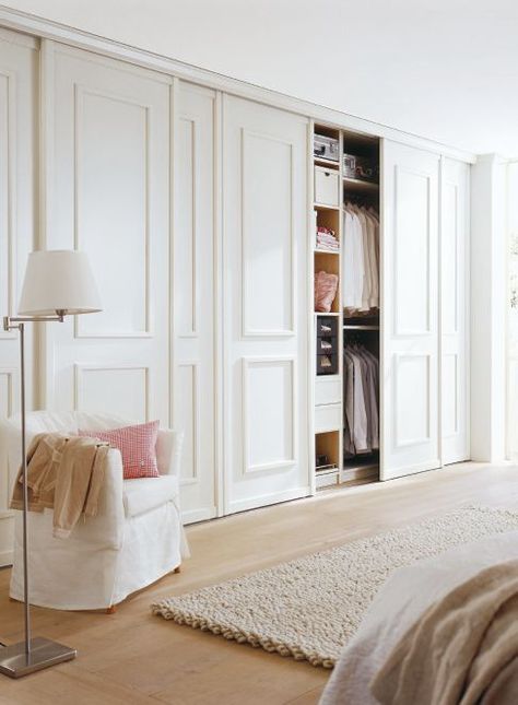 Wardrobe Wall, Bedroom Closet Doors, Wall Closet, Build A Closet, Bedroom Closet Design, Sliding Closet Doors, Bedroom Wardrobe, Wardrobe Doors, Closet Designs