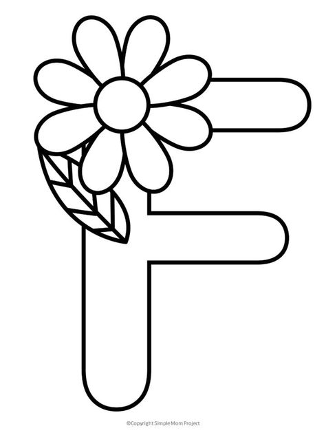 F Art Preschool, F Preschool Activities, F Is For Flower Craft, F Is For Flower Preschool, Letters To Color Printable, F Letter Craft, F Crafts For Preschoolers, Letter F Arts And Crafts For Preschool, F Worksheets Preschool