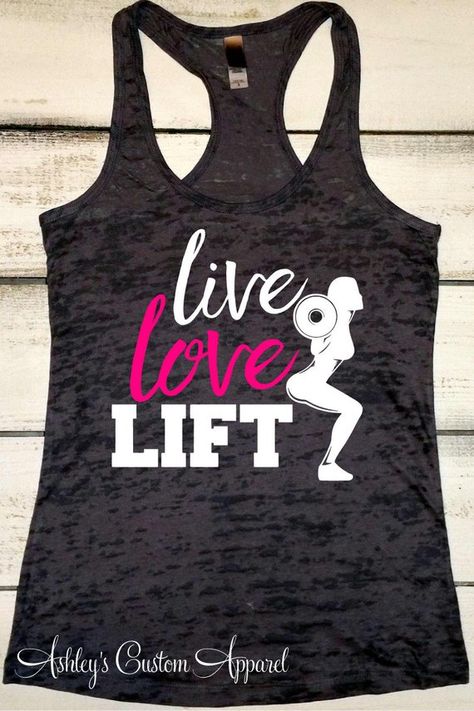 Womens Fitness Tank, Live Love Lift, Girls Who Lift, Work Out Tank, Workout Shirts, Fitness Gifts, G Womens Fitness, Fit Girl Motivation, Workout Attire, Fitness Gifts, Work Outs, Womens Workout Outfits, Yoga Shirts, Gym Shirts, Love Shirt