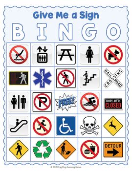 Safety and Community Signs BINGO & Memory Matching Card Game Activity Safety Workplace, Camping Bingo, Safety Games, Matching Card Game, Bingo Books, Road Trip Bingo, Free Printable Bingo Cards, Bingo Games For Kids, Free Bingo Cards