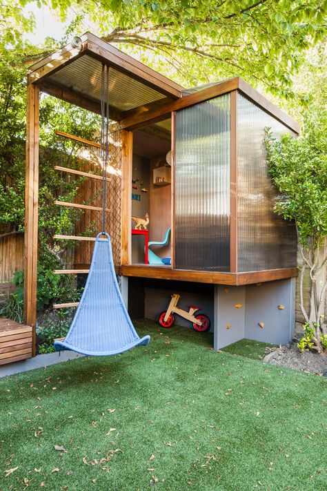 Backyard Playhouse, Build A Playhouse, Outdoor Play Areas, Outdoor Play Area, Playhouse Outdoor, Play Spaces, Backyard Playground, Backyard Play, Kids Playhouse