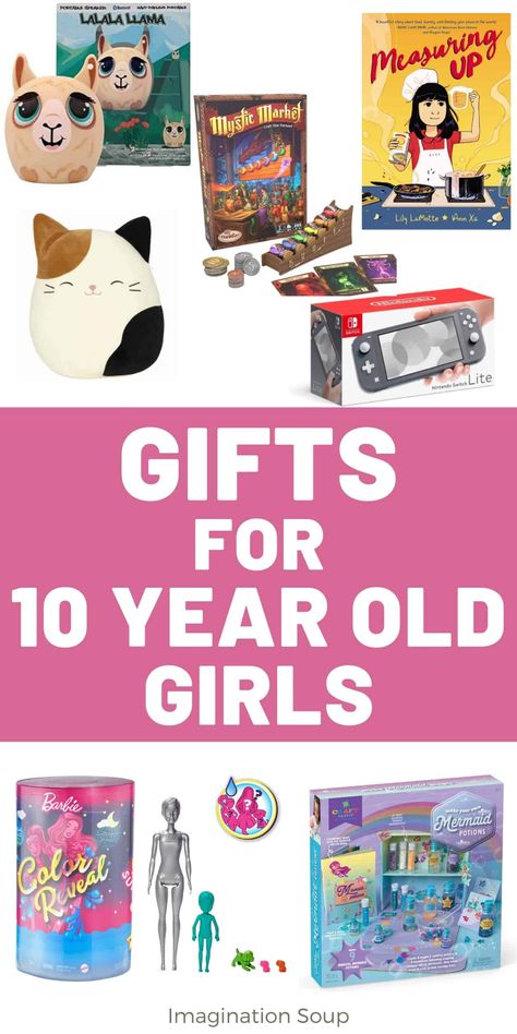 Gifts for 10 Year Old Girls | Imagination Soup Girl Small Bedroom Ideas, Girl Christmas Gifts, Fun Christmas Activities, Non Toy Gifts, Cool Gifts For Kids, Reading Ideas, Birthday Gifts For Girls, Christmas Girl, Toys Gift