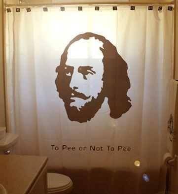 That Is the Question Funny Shower Curtain, Shakespeare Funny, Funny Shower Curtains, Kid Bathroom Decor, Toilet Humor, To Pee, Cool Shower Curtains, Funny Bathroom Decor, Kids Bath