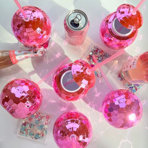 Flamingo Disco Party, Hot Pink Disco Party, Boutique Backgrounds, Barbie Themed Birthday Party For Adults, Disco Barbie Party, Barbie Adult Birthday Party, Adult Barbie Birthday Party, Hot Pink Disco Ball, Adult Barbie Party