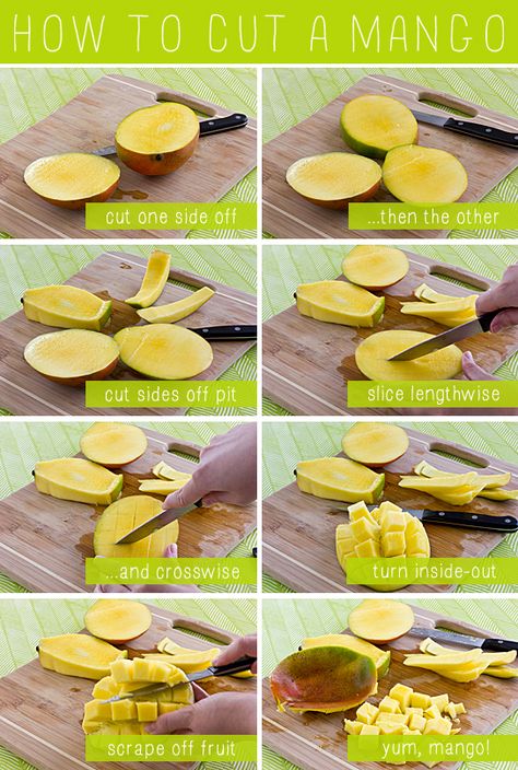 How to Cut a Mango Black Bean Salad Recipe, Recipe Mango, Bean Salad Recipes, Bean Salad, Food Facts, Food Tips, Cooking Inspiration, Kitchen Tips, Black Bean